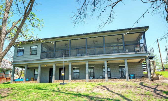 Burnet Casa | Lakefront LBJ Retiro familiar con un muelle privado - Plazas 18