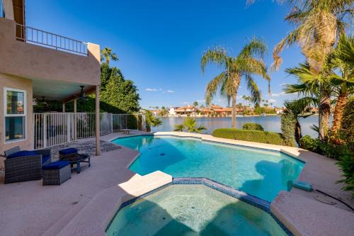 Lakewood Casa | Lakefront Living! Huge Phoenix Home with Dock, Pool