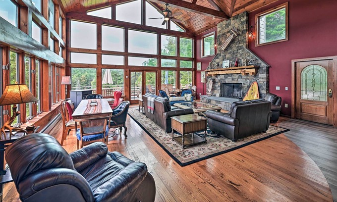 Oneonta Casa | Lakefront Oneonta Estate w/ Fire Pit + Deck!