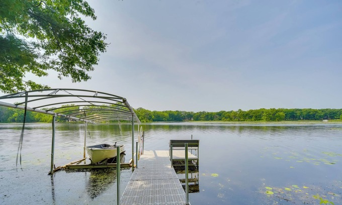 Rice Lake Casa | Lakefront Wisconsin Escape w/ Fire Pit & Boat Dock