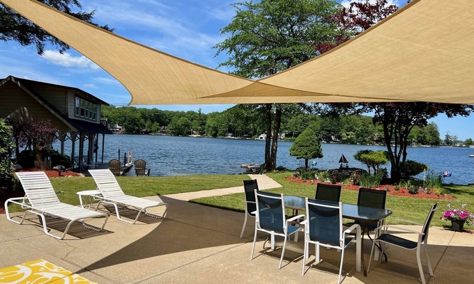 Alton Bay Cabaña | Lakehouse in Alton Bay on Lake Winnipesaukee - sandy beach -spacious level lot.