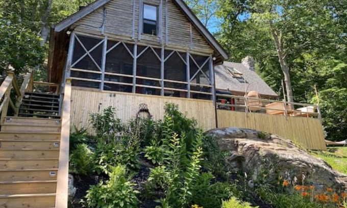 Boothbay Harbor Cabina | Lakeside 3 BR cabina en el puerto de Boothbay