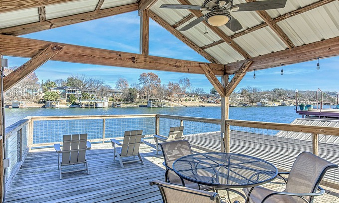 Kingsland Casa | Lakeside home with Private Dock, Hill Country Views & Endless Water Fun