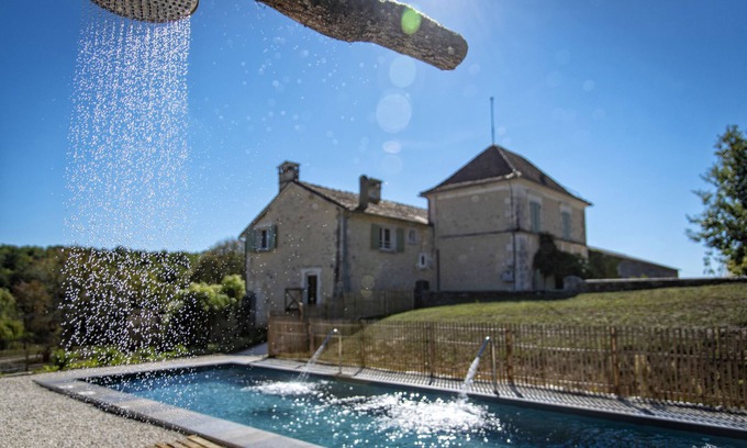Mareuil en Perigord Casa | Gran casa elegante (4/8) tranquilo en 40 hectáreas de naturaleza piscina climatizada caballos