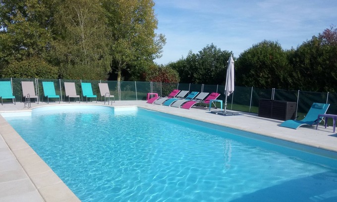 Chambourg-sur-Indre Casa | Gran casa rural La Champeigne para 15 personas con piscina climatizada al aire libre ***