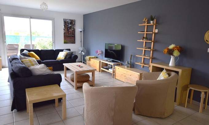 Vensac Casa | Gran casa cerca de la playa. 10 camas, 3 baños. Precioso jardín