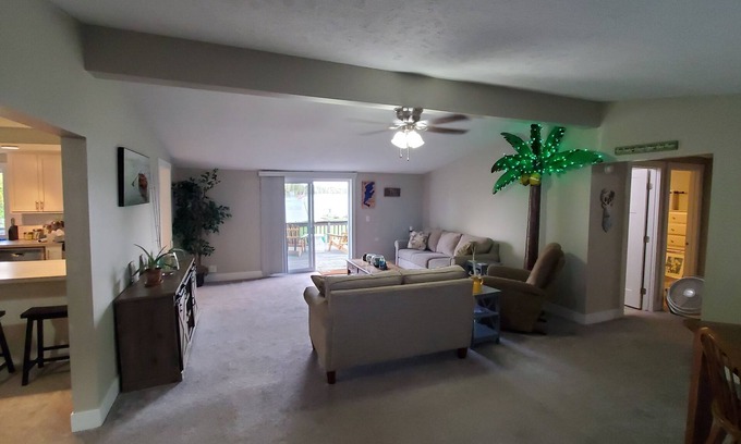 Smyrna Casa | Large lake house with Beach side Tiki BAR