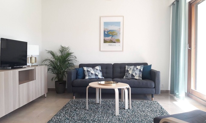 La Panouse Apartamento | Large, modern, pleasant T2 apartment near the Parc National des Calanques