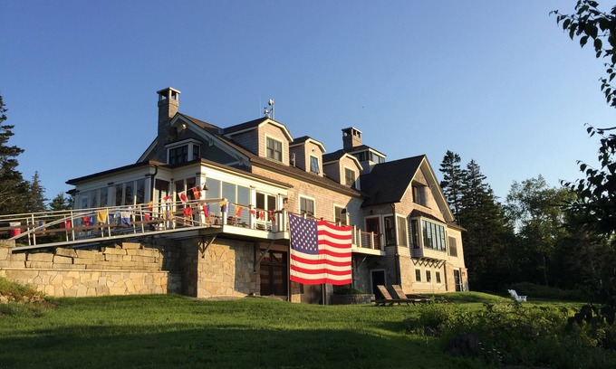 Vinalhaven Casa | Puestas de sol frente al mar en las Islas Fox Thorofare, Vinalhaven, Maine
