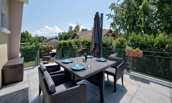 Annecy-le-Vieux Apartamento | Le Bach - Charmant Appt à 10min de Annecy