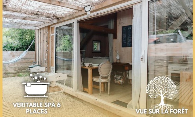 Le Teich Chalet De Esquí | Le Cabanon doré, Suite SPA et nature chez Ivona Vacances