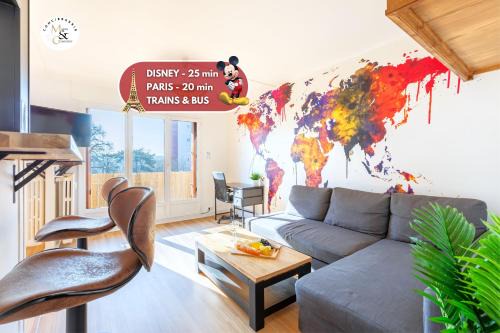 Thorigny-sur-Marne Apartamento | Le Chalet - GARE 3 min - PARIS 20 min - DISNEY 25 min - Lumineux & Chaleureux - Free WIFI