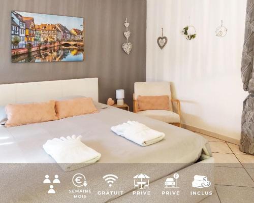 Sainte-Croix-en-Plaine Apartamento | Le Cocon appart avec parking privé & terrasse