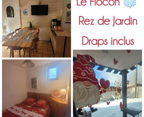 Les Rousses Apartamento | Le Flocon des Rousses , Joli petit Cocon en Rez de Jardin, Draps inclus