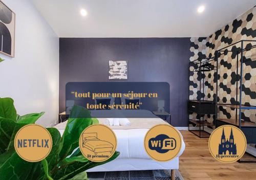 Evreux Apartamento | Le Gentil 'Home - Hypercentre - proche Cathédrale