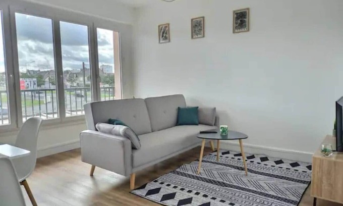 Pontlieue - Rocade Apartamento | Le Georges:Vaste 3Ch, free park, Tram, 3km circuit