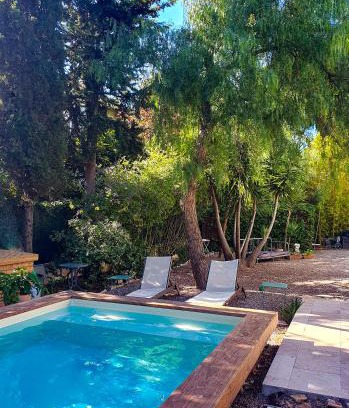 Saint-Cyr-sur-Mer Casa | Le Goëland, chambre d'hôte avec coin cuisine SDB privée,20m2, jardin et piscine, proche mer