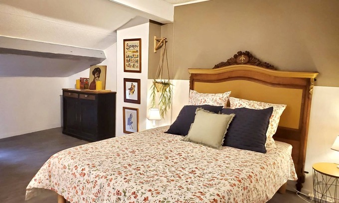 Beziers Apartamento | Le Grenier 1900, Wi-fi, Climatisation, Terrasse, 15 Minutes du Centre