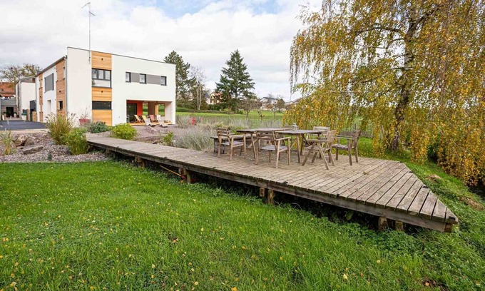 Griesheim-pres-Molsheim Villa | Le Lodge-Villa-De gran tamaño-Baño privado con ducha-Vista al campo