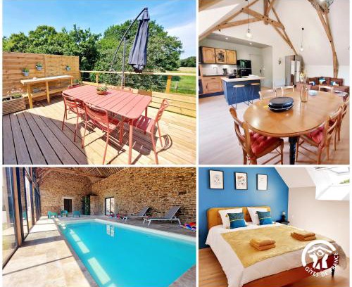 Ambrieres-les-Vallees Casa | Le Logis des Vallées, 6/7 pers avec piscine et sauna