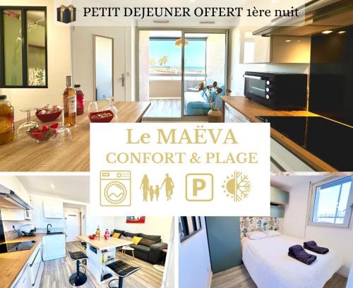La Cote Radieuse Apartamento | Le Maëva - T2- Front de mer- Clim - Parking - Wifi- SudSéjourConciergerie