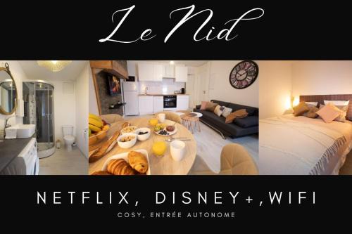 Villefranche-de-Rouergue Apartamento | Le Nid 3 étoiles Wifi, Netflix, Disney, Coeur de Bastide