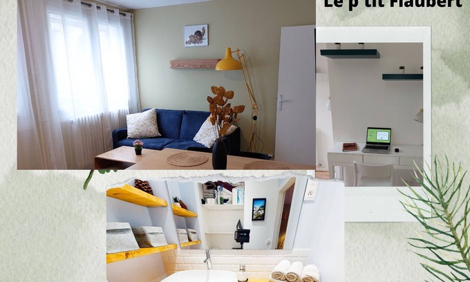Anatole France Danton Apartamento | Le P'tit Flaubert- Proximité Centre Ville - Espace Coty
