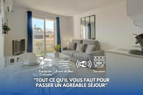 Pointe Croisette Apartamento | Le Palm - 100m Plage - Croisette - Verrière Côte d’Azur