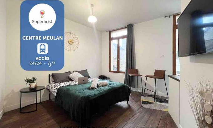 Meulan-en-Yvelines Apartamento | Le petit nid à 2 MIN gare/centre Meulan