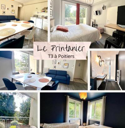 Poitiers Apartamento | Le Printanier, T3 avec suite parental avec balcon