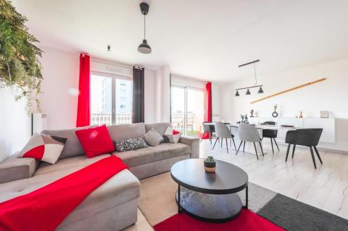Lingolsheim Apartamento | Le Solaris 3 chambres avec 2 grands lits et 3 simples