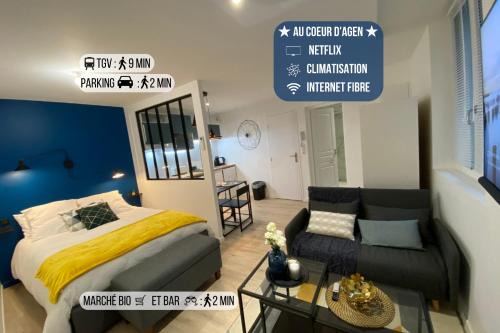 Agen Apartamento | Le Standing - Au Coeur d'Agen - Self Checkin - Wifi - Netflix - Smart TV - Luqs fr