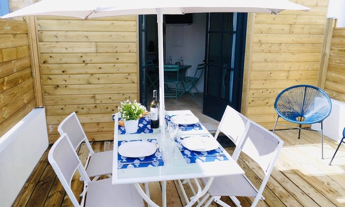 La Cotiniere Apartamento | Gîte 3, EL ESTUDIO. Clos des Aigrettes, a 30m del Puerto de La Cotinière.