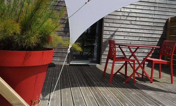 Ploufragan Apartamento | LE STUDIO-Estudio-Terraza-De Lujo-Habitación con desagüe
