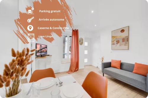 Chalon-sur-Saone Apartamento | Le Terracotta proche Centre Ville et Caserne