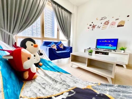 Medini Apartamento | Legoland-4mins Walk-Spacious-Kids Friendly with Bathtub@ Happy Travel- AFINITY RESIDENCY