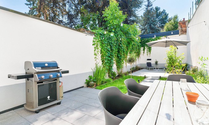 Alt-Muhlburg Apartamento | Lemon3: Privater Garten mit Grill in Top Lage mit Kleinem Gym und Toller Küche