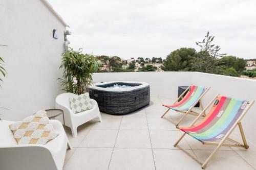 Carnoux-en-Provence Apartamento | Les Calanques - Clim et Jacuzzi