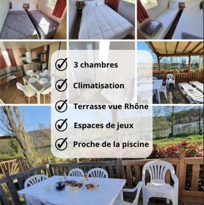 Condrieu Otro | Les flots de Condrieu - VIA -RHÔNA -8 pers, et vue sur Rhône-BBQ