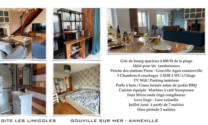 Anneville-sur-Mer Casa | Les Limicoles maison proche mer