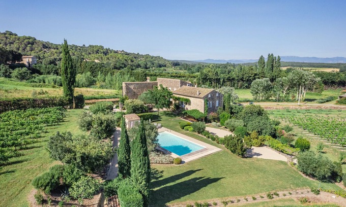 Saint-Restitut Chalet De Esquí | les Marcellines, character property with heated swimming pool and views