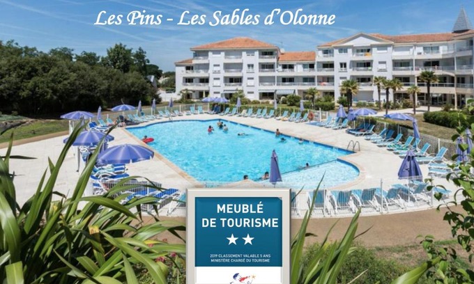 Les Sables d'Olonne Apartamento | Les Pins - 3 pièces - Vue sur piscine - 600m mer - Les Sables d'Olonne