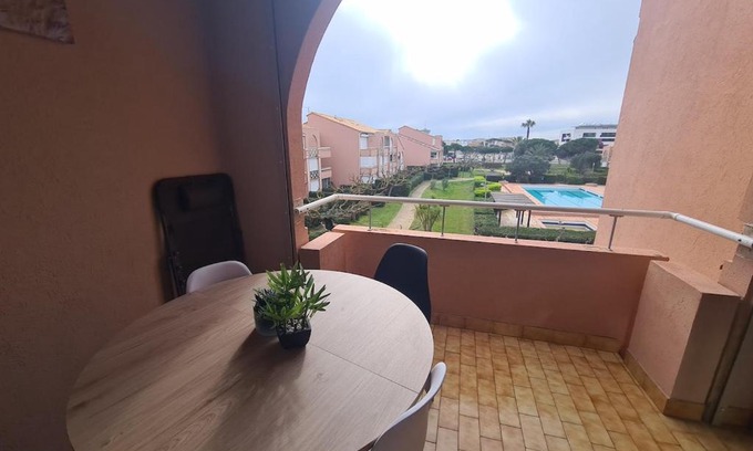 Palavas-les-Flots Apartamento | Les soleillades - Joli appartement avec piscine