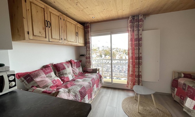 La Toussuire Apartamento | les Sy'belles Ravières-Estudio-Baño con bañera-Superior-Vista a la Montana