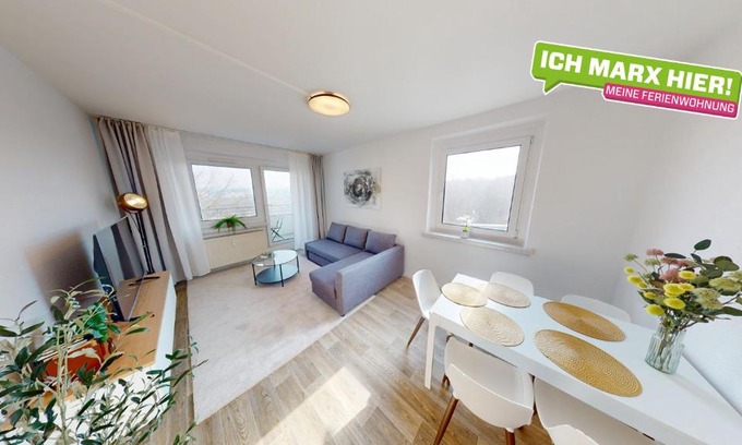 Helbersdorf Apartamento | Lichterfülltes Apartment mit WLAN