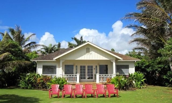 Kapaa Casa | Cabaña de estilo hawaiano frente al mar :: con casa de huéspedes opcional