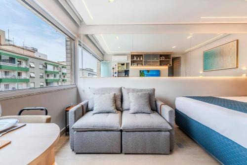 Embare Apartamento | Lindo Studio com Vista para o Mar - Orla de Santos