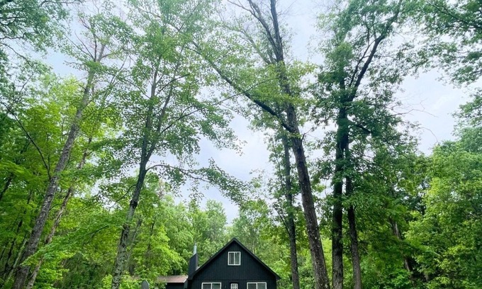 Markey Township Chalet De Esquí | Little Black House 5 Minutes to Higgins Lake