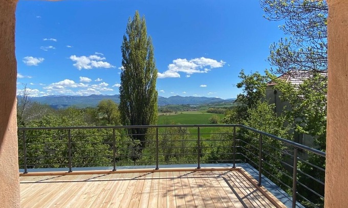La Roche-des-Arnauds Cabaña | Gîte-Rural-Baño privado con bañera-Vista a la Montana