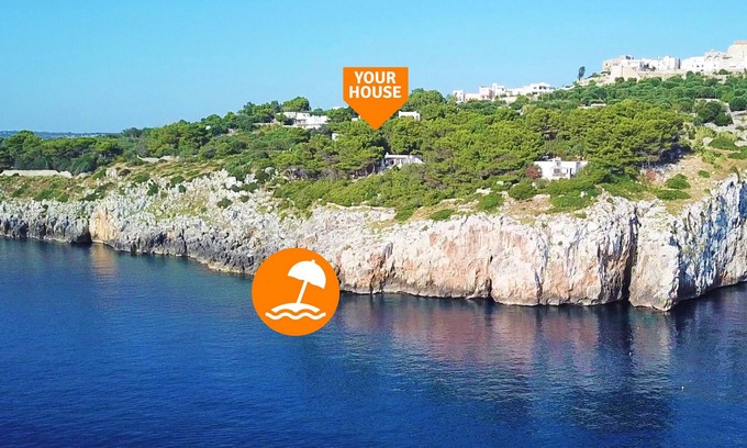 Castro Marina Cabaña | Little trullo with private sea access (house E)